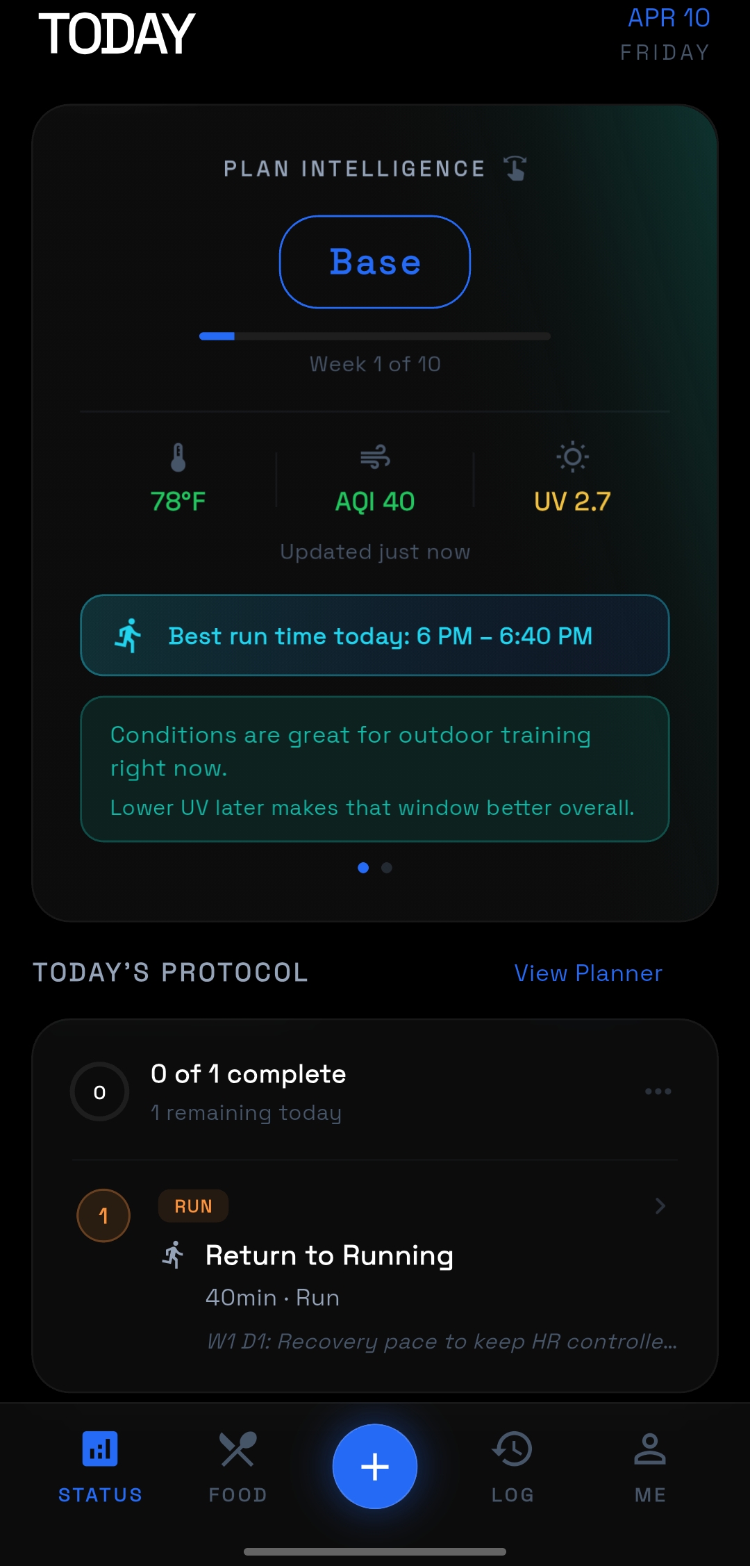 Saker home dashboard screen top half